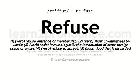 definition of refuse.